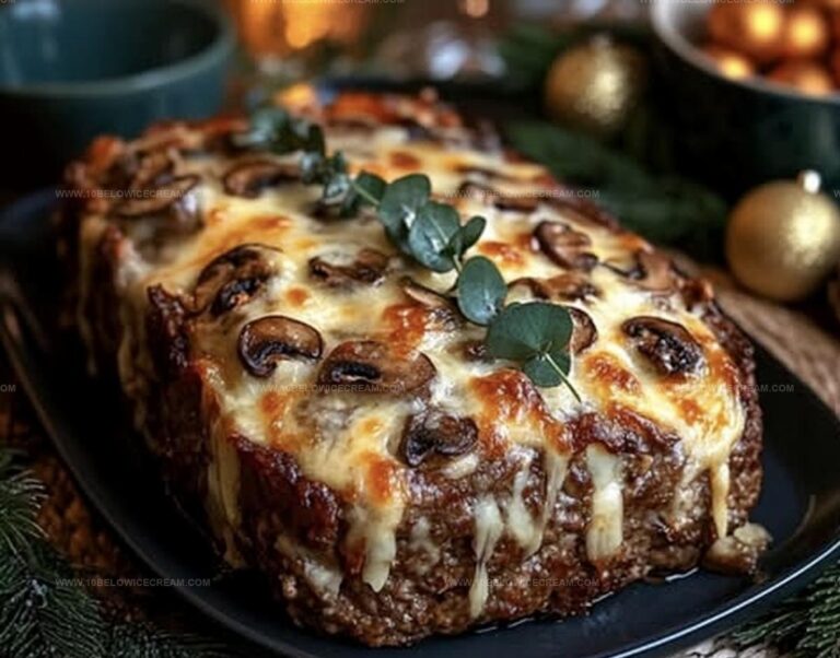 Bacon Mushroom Swiss Cheese Meatloaf Recipe