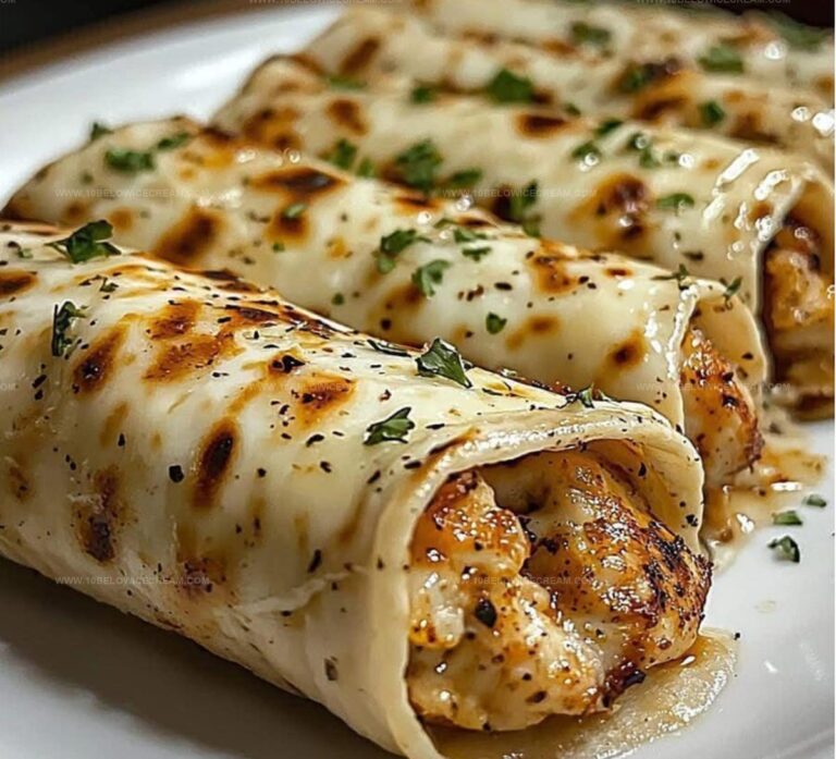Easy Cheesy Garlic Chicken Wraps Recipe