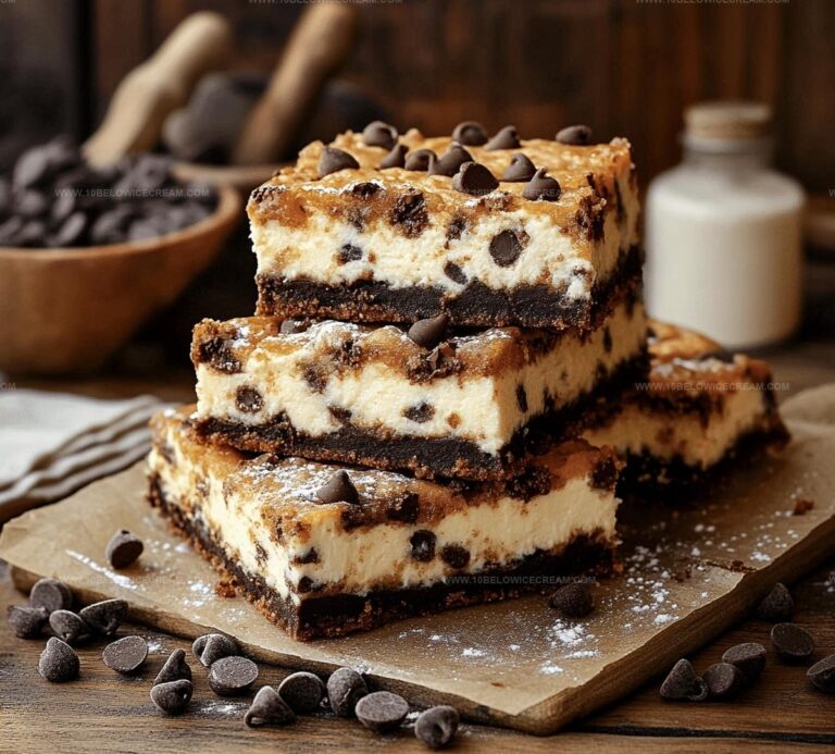 Chocolate Chip Bars Stuffed With Cheesecake Recipe