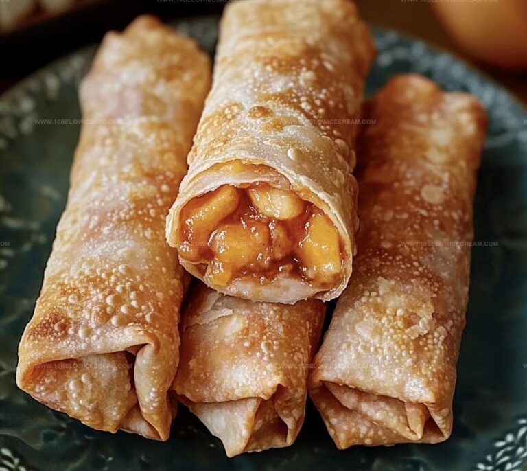 Peach Cobbler Egg Rolls Recipe