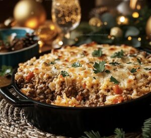Cheesy Ground Beef And Rice Casserole Recipe