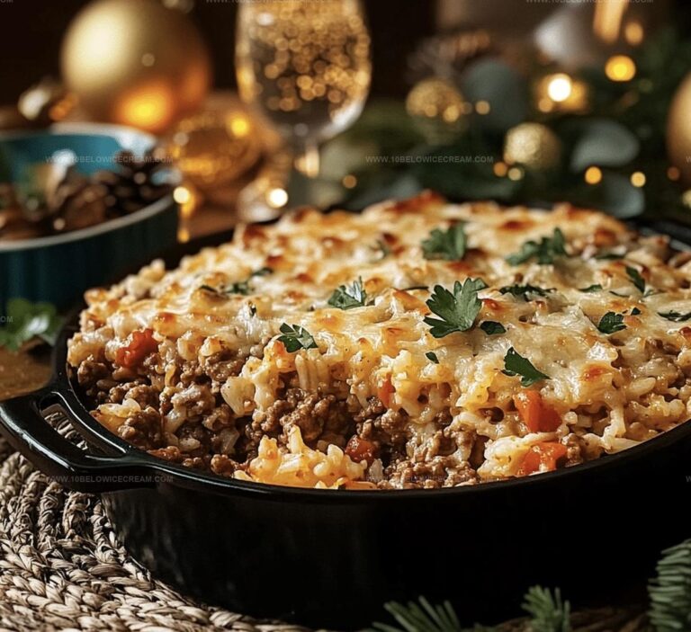 Cheesy Ground Beef And Rice Casserole Recipe