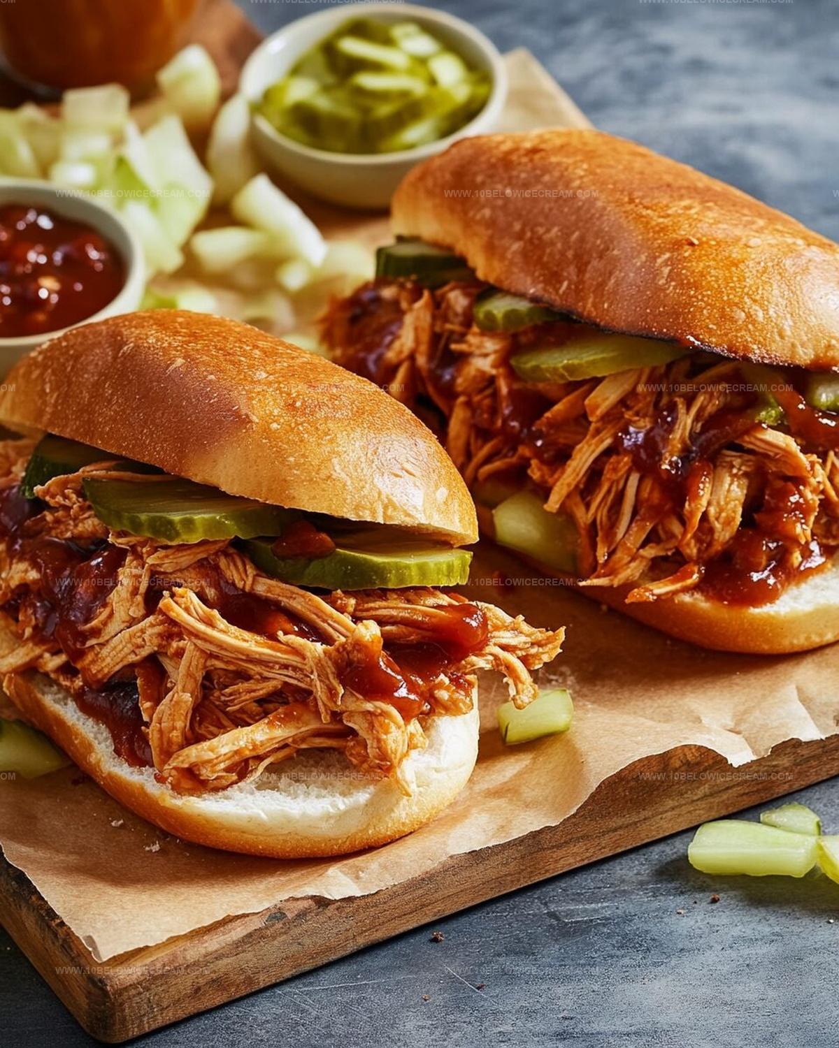 Shredded Saucy BBQ Chicken Sammies Recipe