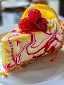Luscious Lemon Raspberry Swirl Cheesecake Recipe
