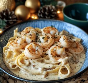Creamy Shrimp Fettuccine Pasta With Homemade Alfredo Sauce Recipe