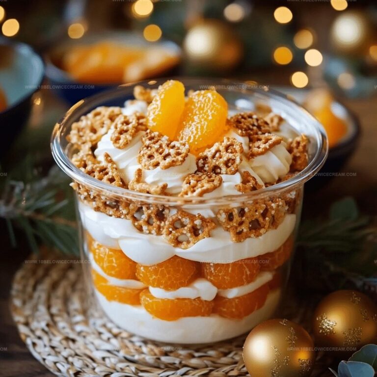 No-Bake Mandarin Orange Pretzel Parfait Recipe