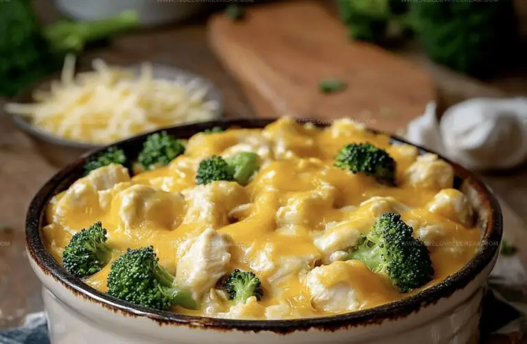 Slow Cooker Cheesy Chicken Broccoli Casserole Recipe