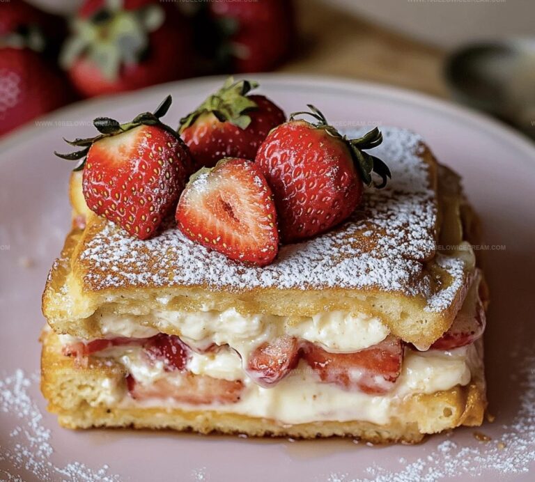 Strawberry Cream Cheese Stuffed French Toast Bake Recipe