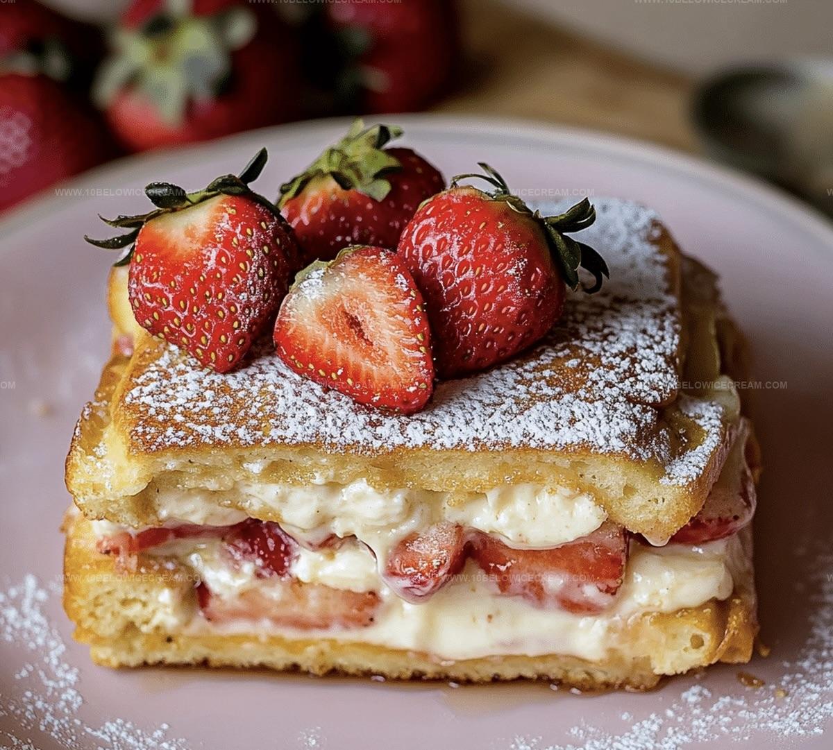 Strawberry Cream Cheese Stuffed French Toast Bake Recipe
