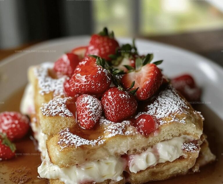 Sweet Strawberry Cream Cheese Stuffed French Toast Bake Recipe