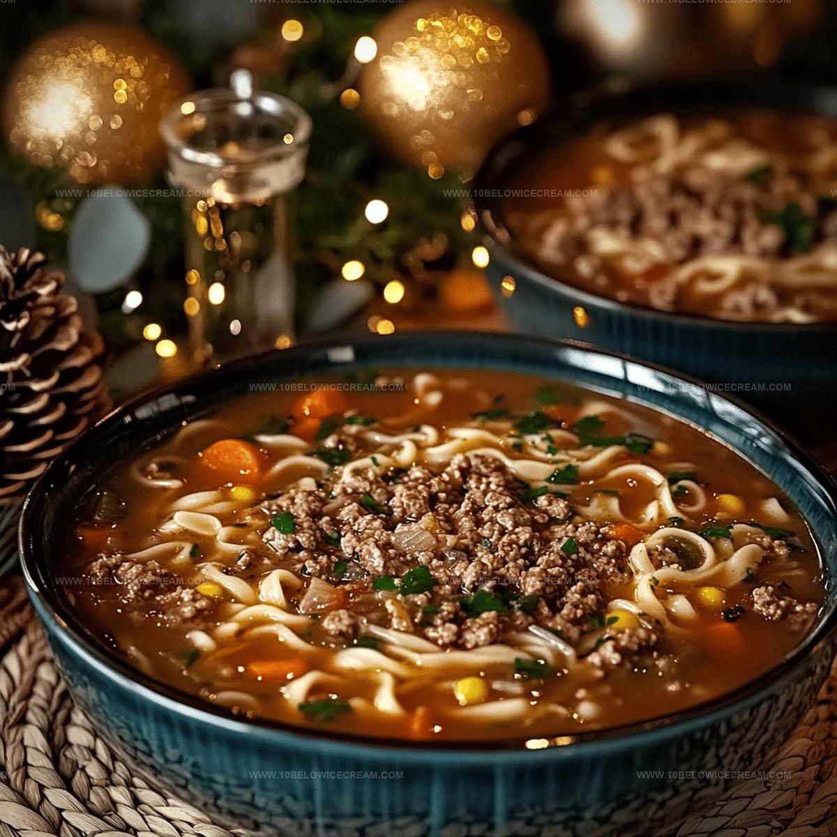Hamburger Noodle Soup Recipe