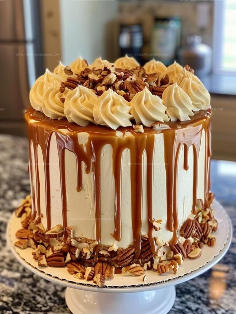Banana Pecan Caramel Layer Cake Recipe