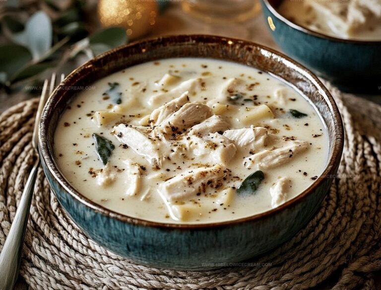 Creamy White Chicken Lasagna Soup With Spinach And Cheese Recipe