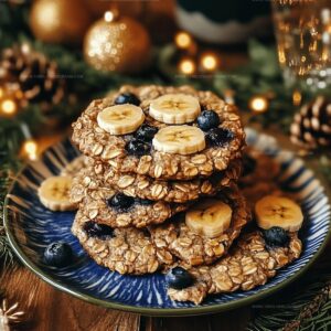 Banana Blueberry Oatmeal Breakfast Cookies Recipe