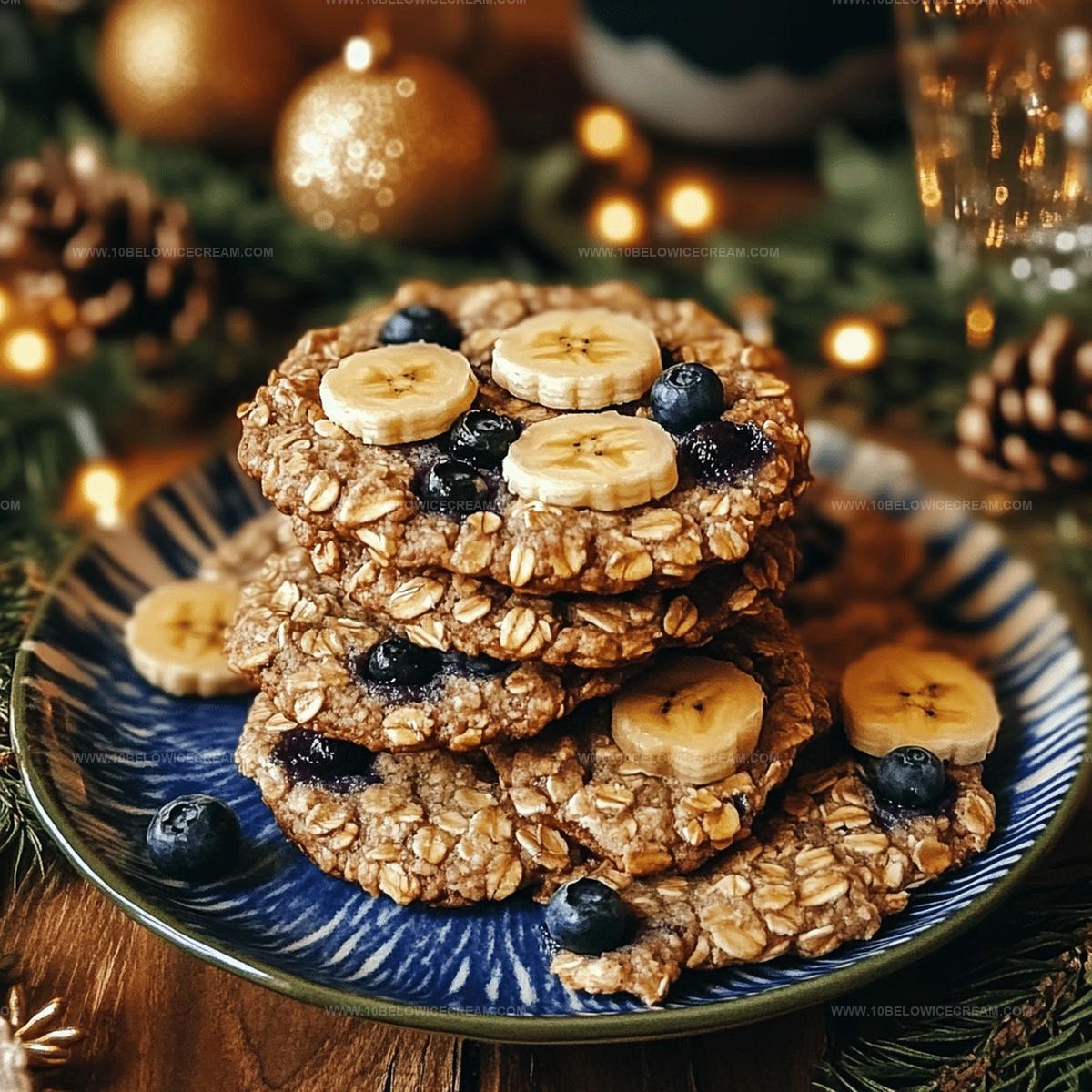 Banana Blueberry Oatmeal Breakfast Cookies Recipe