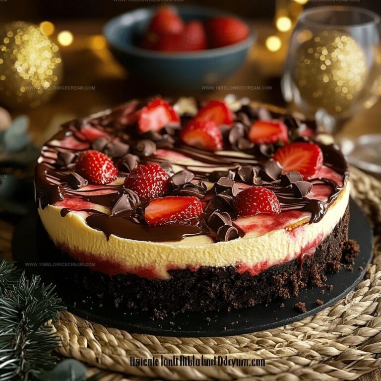Chocolate Strawberry Swirl Cheesecake Recipe