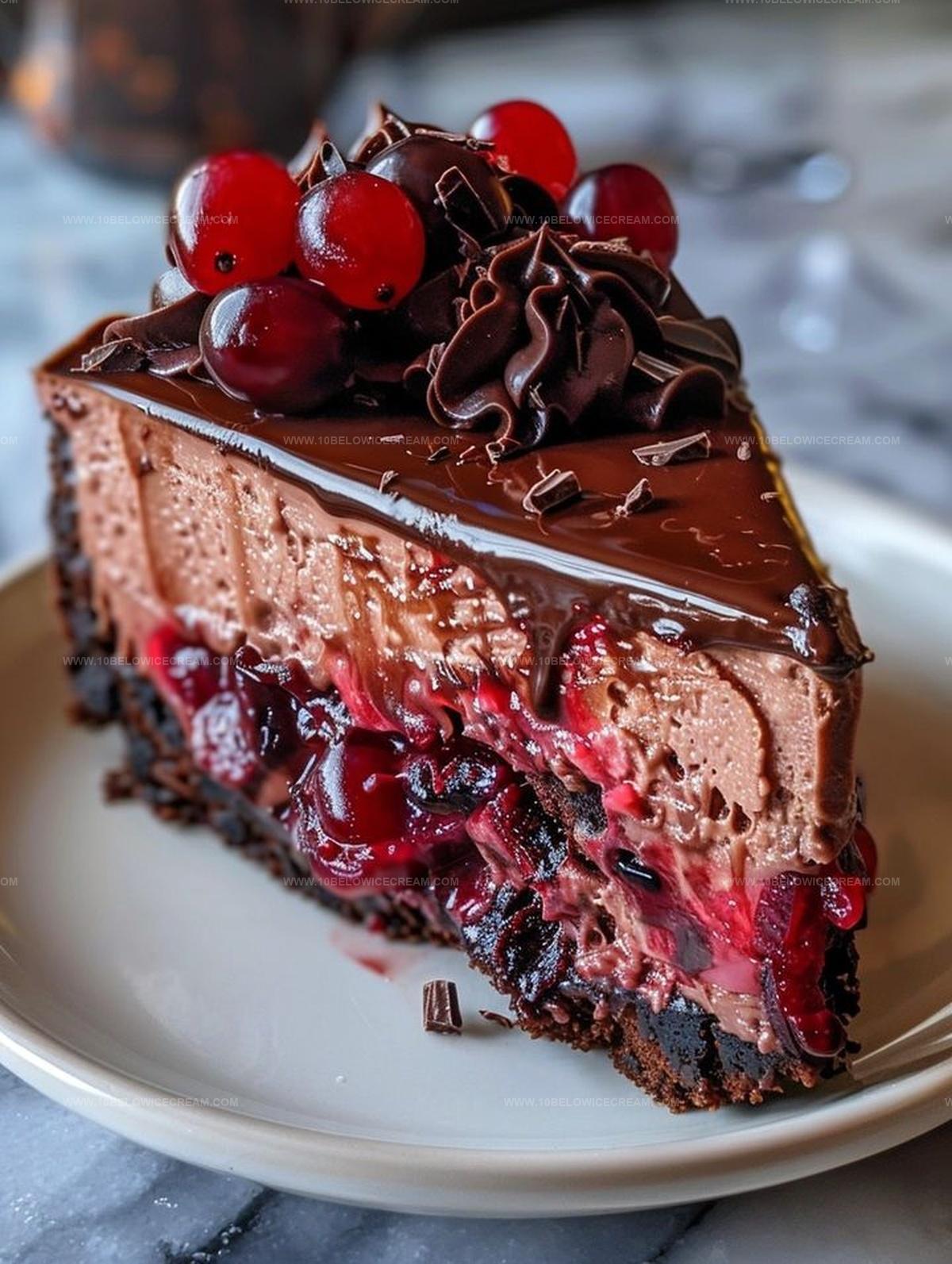 Dark Chocolate Cherry Cheesecake Recipe