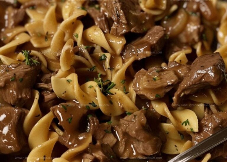 Crockpot Beef Tips & Noodles Recipe