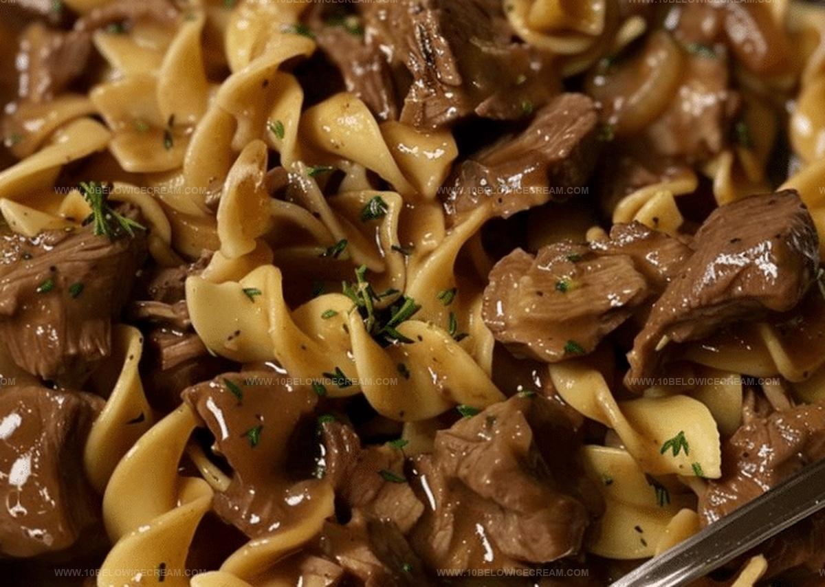 Crockpot Beef Tips & Noodles Recipe