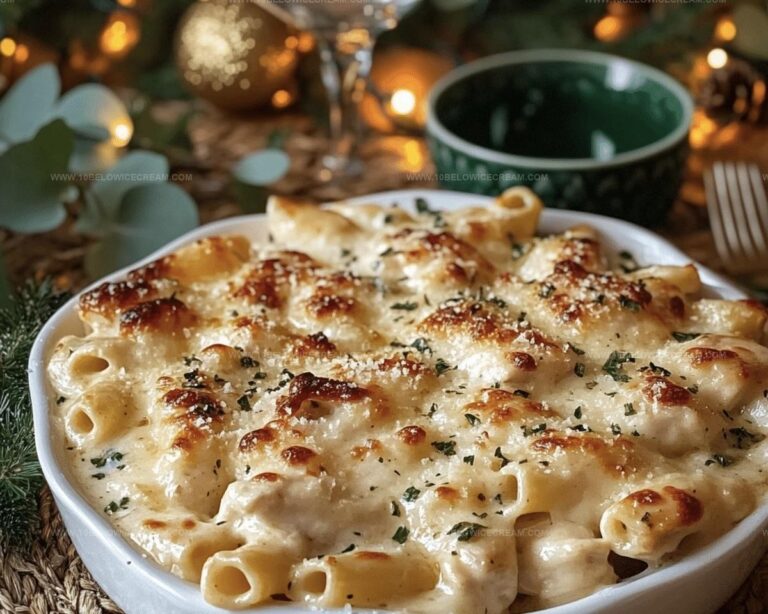 Creamy Garlic Parmesan Chicken Pasta Bake Recipe