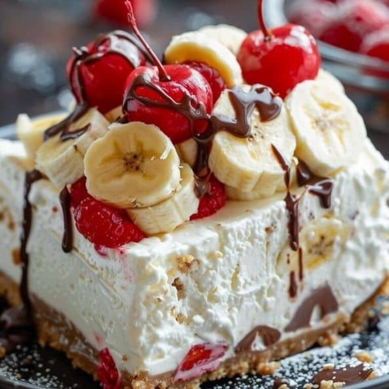 No-Bake Banana Split Cheesecake Recipe