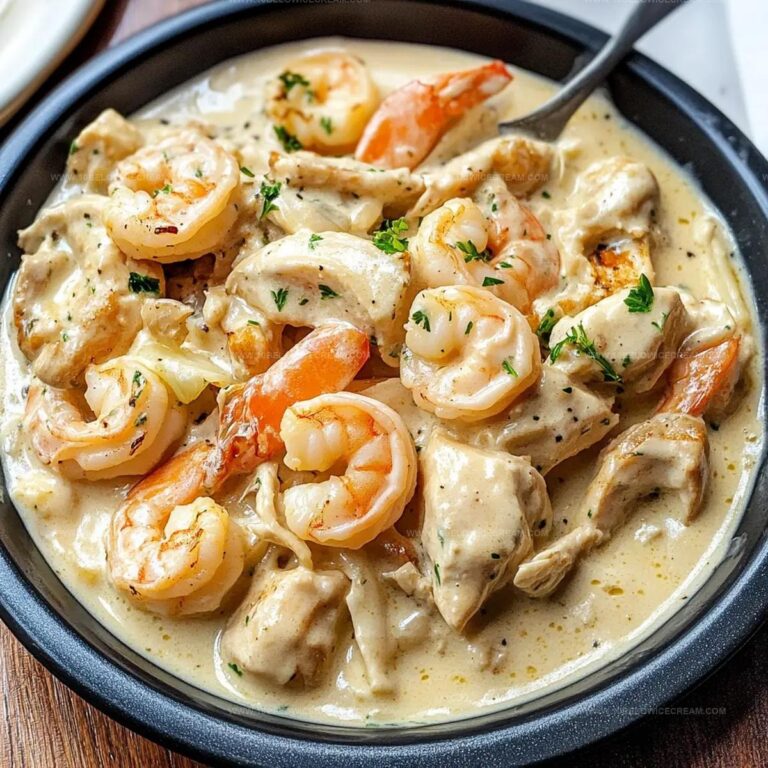 Chicken and Shrimp Alfredo Pasta Recipe