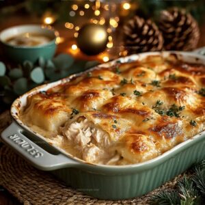 Chicken Alfredo Pierogi Casserole Recipe