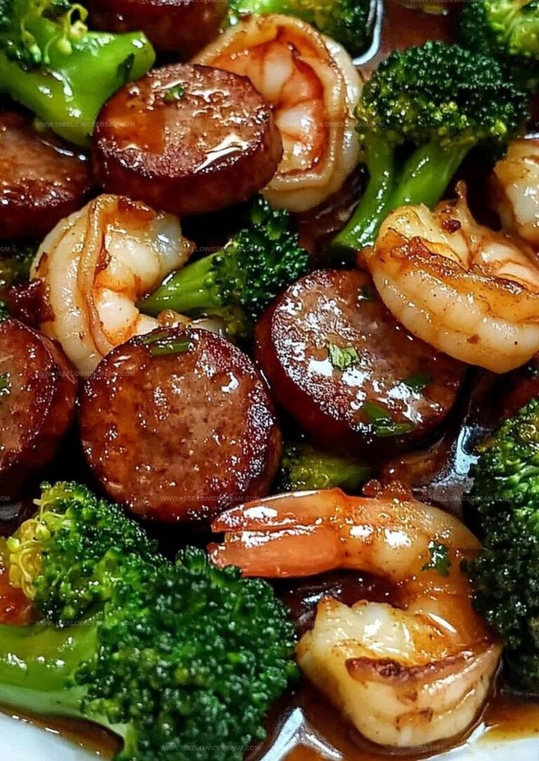 Honey Garlic Shrimp, Sausage & Broccoli Recipe