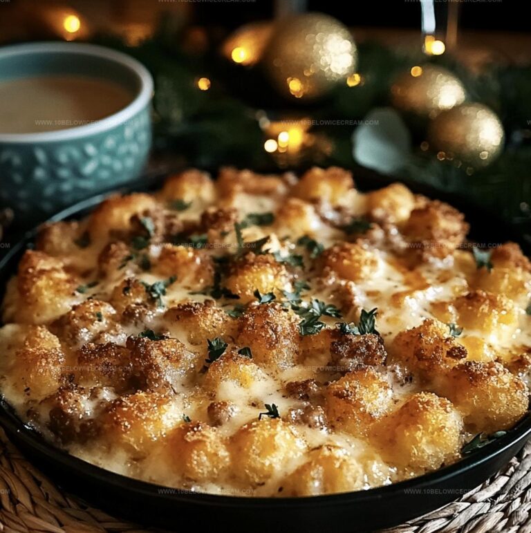 Tater Tot Breakfast Casserole With Sausage Gravy Recipe