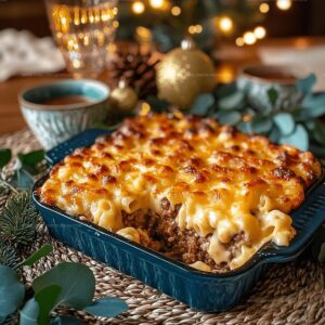 Comforting Mac And Cheese Meatloaf Casserole Recipe