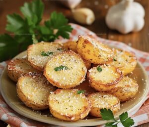 Mini Baked Parmesan Potato Rounds Recipe