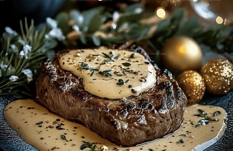 Steak With Garlic Cream Sauce Recipe