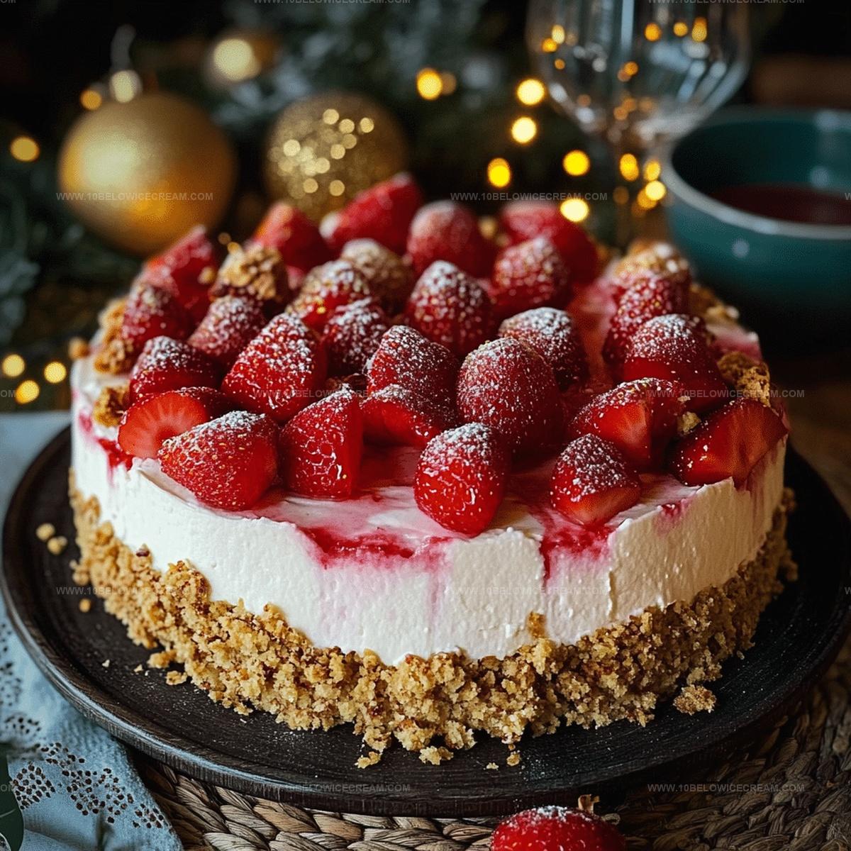 Berrylicious Strawberry Crunch Cheese Cake Recipe