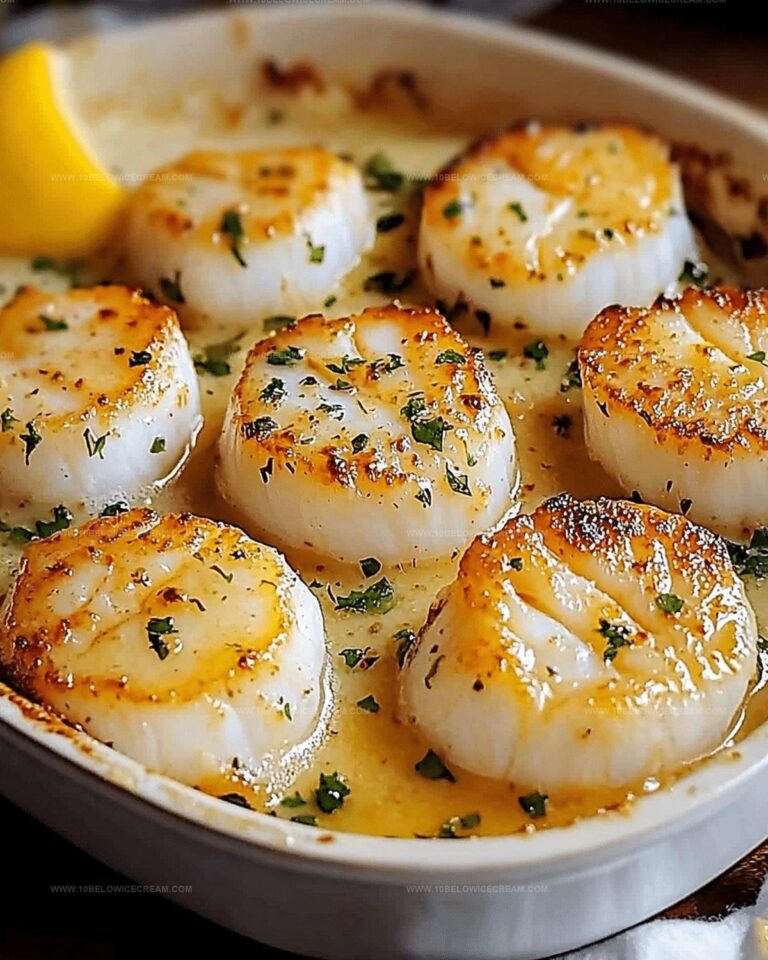 Garlic Butter Baked Scallops Recipe