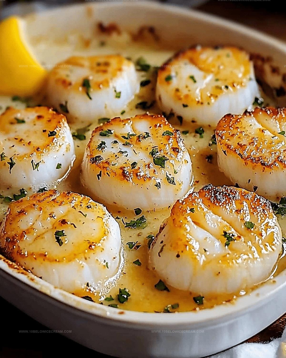 Garlic Butter Baked Scallops Recipe