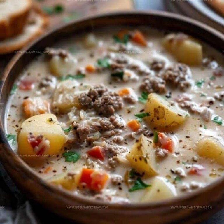 Crockpot Creamy Potato & Hamburger Soup Recipe