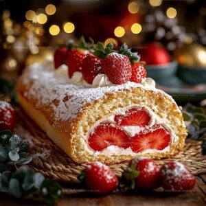 Strawberry Shortcake Roulade Recipe