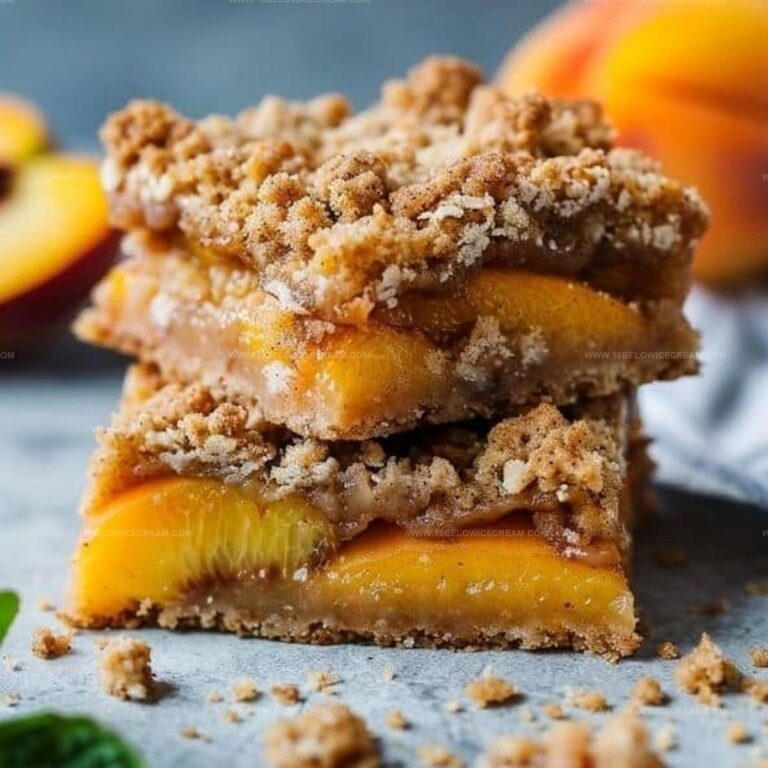 Cinnamon Peach Crumble Bars Recipe