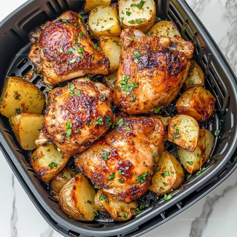 Air Fryer Chicken Thighs and Potatoes Recipe