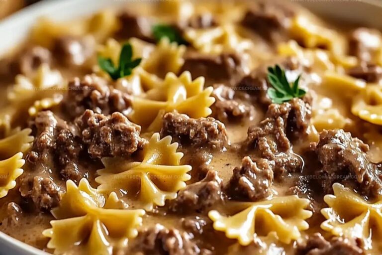Creamy Beef And Bowtie Pasta Recipe