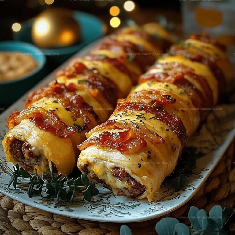 Garlic Butter Bacon Cheeseburger Rollups Recipe