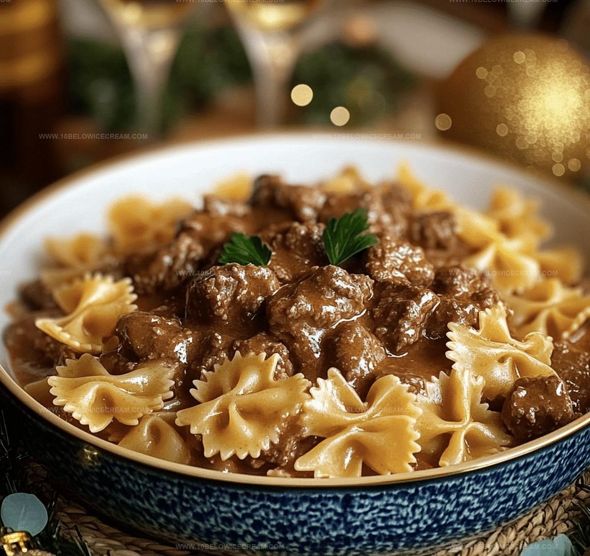 Creamy Velveeta Beef & Bowtie Pasta Recipe