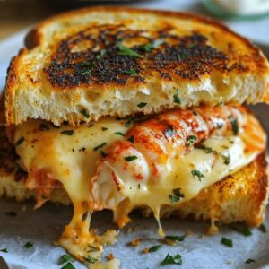 Lobster Grilled Cheese On Cheesy Garlic Bread Recipe