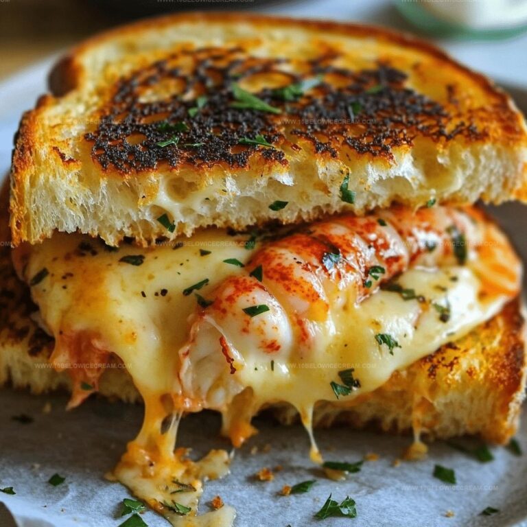 Lobster Grilled Cheese On Cheesy Garlic Bread Recipe