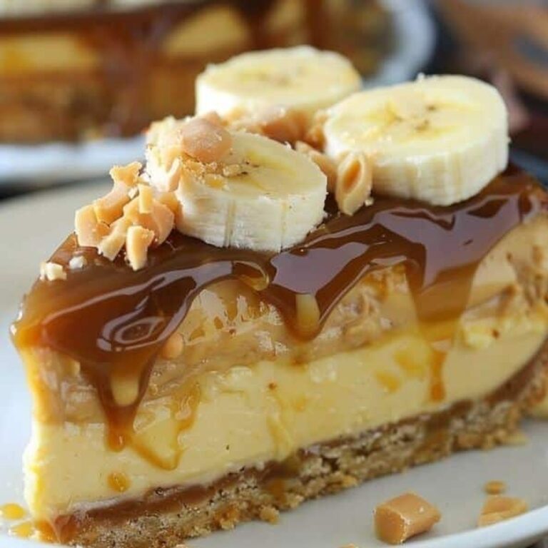 Banana Caramel Peanut Butter Cheesecake Recipe