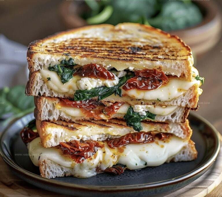 Sun-Dried Tomato, Spinach, And Ricotta Grilled Cheese Recipe