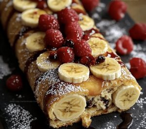 Banana Caramel Roulade Recipe