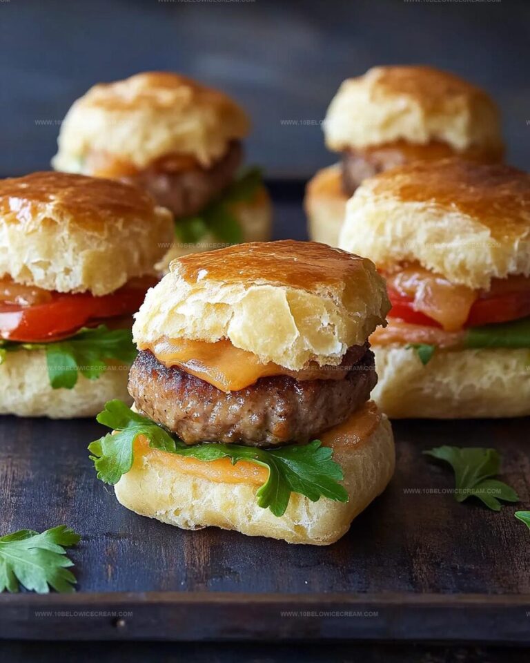 Gourmet Cheese Puff Mini Burgers Recipe