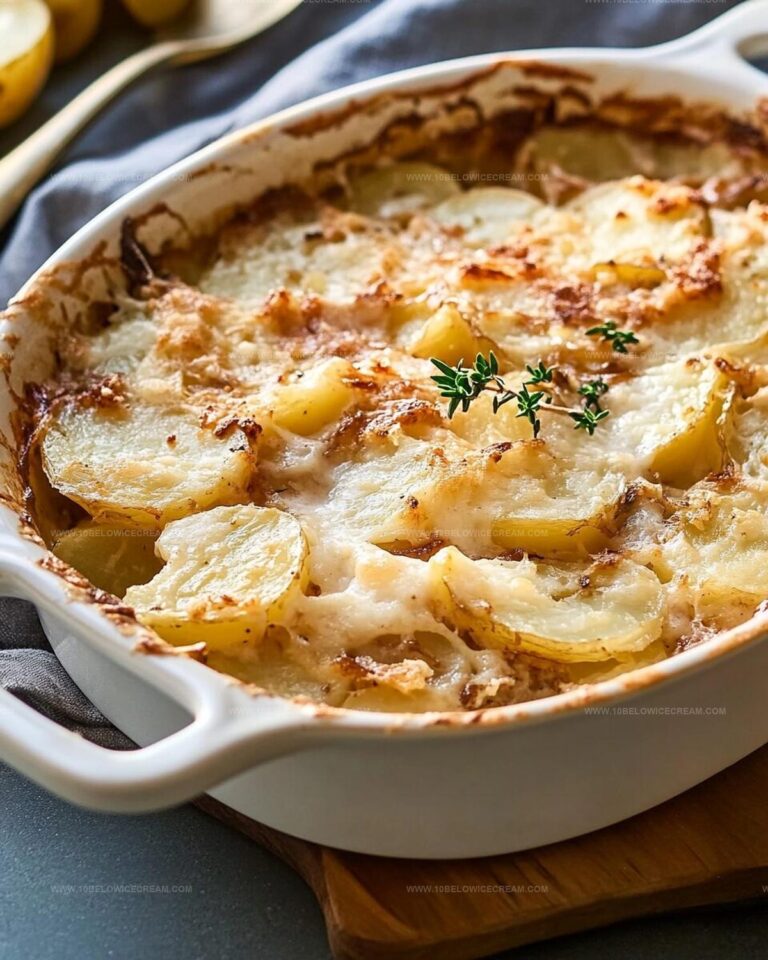 Crispy Layers of Creamy French Onion Potato Gratin Recipe