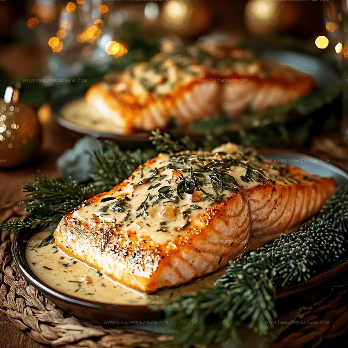 Creamy Herb Garlic Salmon Recipe
